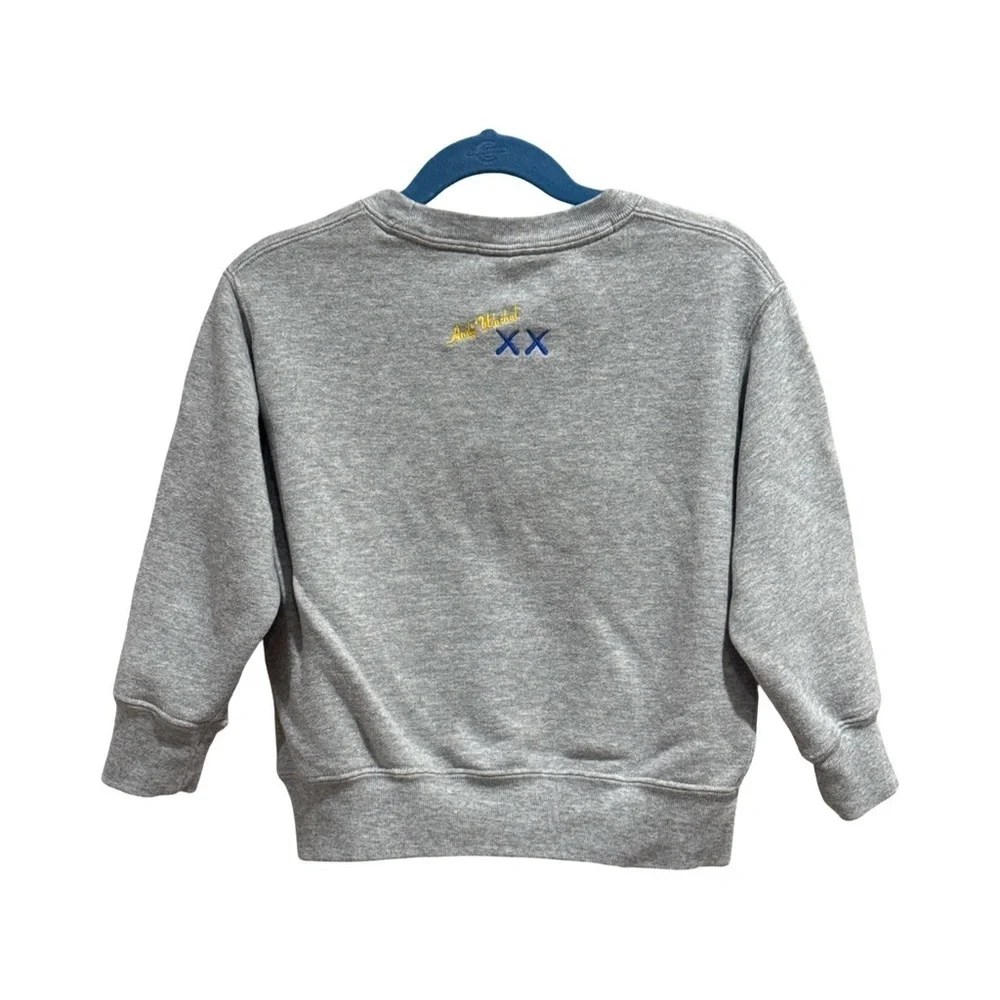 Andy Warhol Uniqlo Gray Sweatshirt with Blue and Yellow Graphic